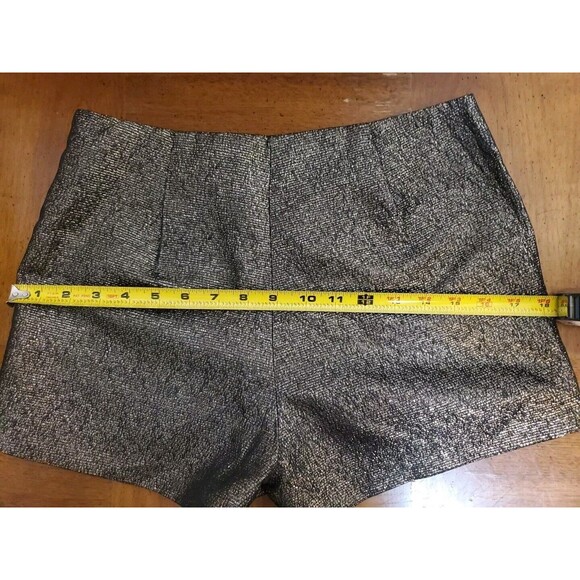 Do + Be Gold Shiny Shorts Flat Front Dressy High Waist Size Small Going Out Y2K - Picture 7 of 7